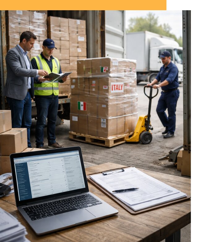 Доставка грузов из Италии: морские и авиаперевозки от 18288